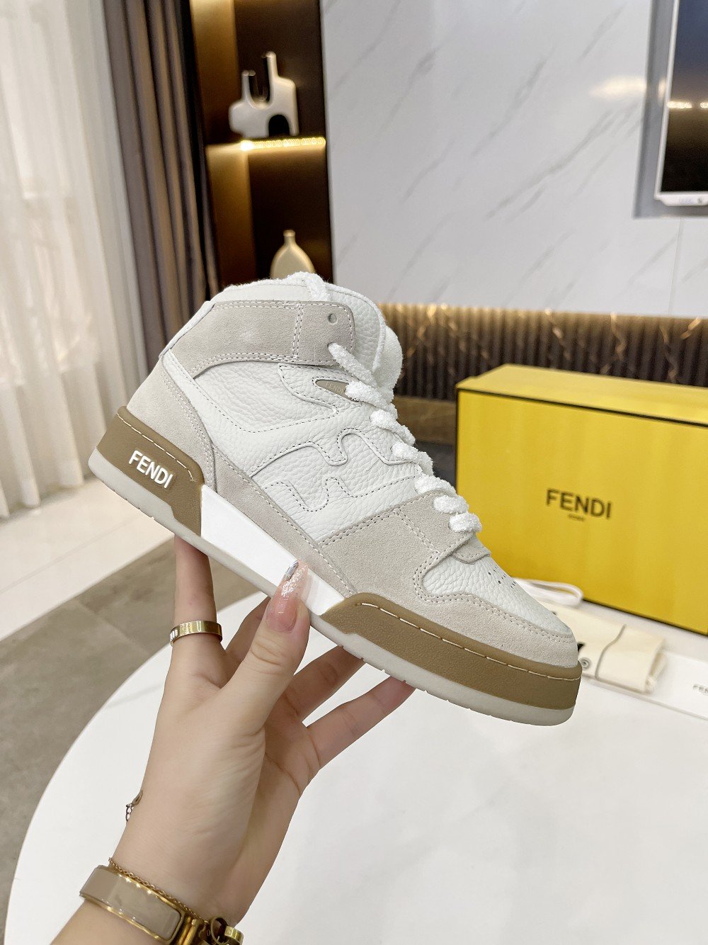 F**di Low Tops In White For Women