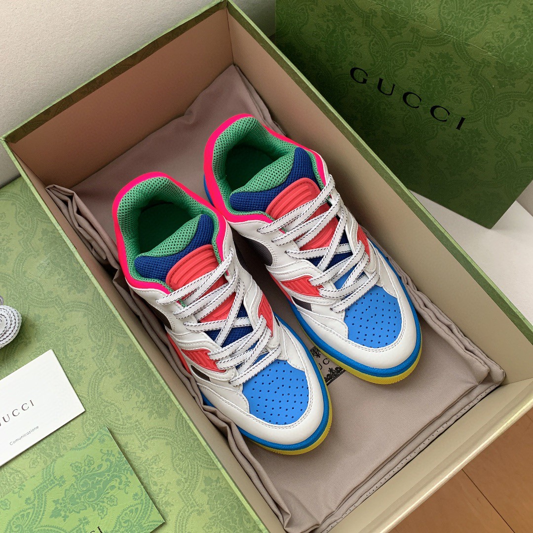 Gvc*1 Men’s Basket Sneaker White Pink And Blue For Men 661311 2SH80 9063