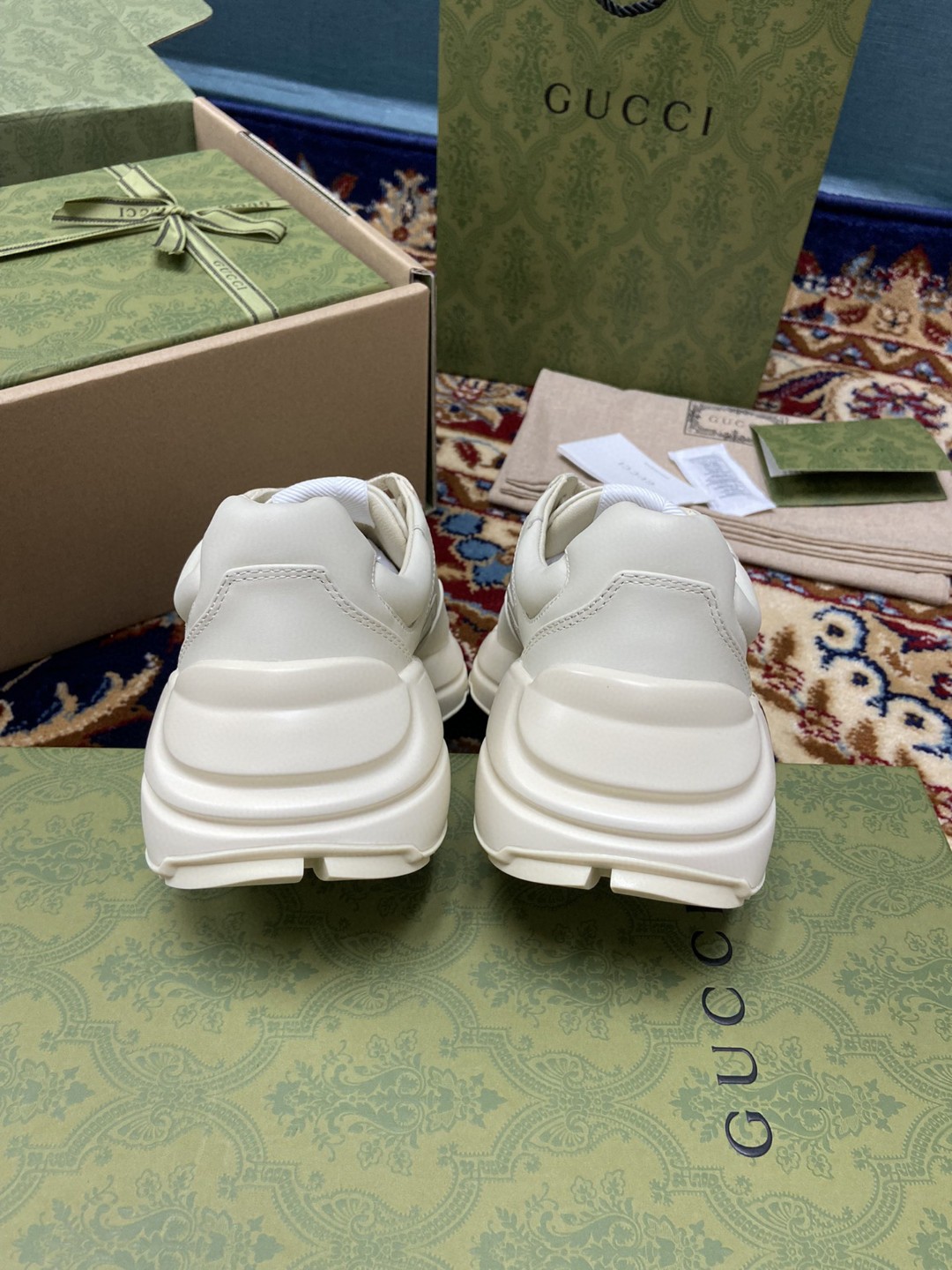Gvc*1 Men’s Rhyton Sneakers With Gvc*1 Love Parade Red White Ivory For Men 524990