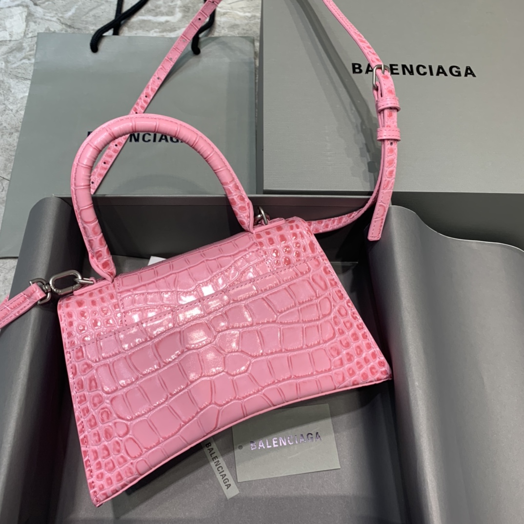Ba1en*iaga Hourglass Small Handbag In Dark Pink, For Women, Women’s Bags 9in/23cm