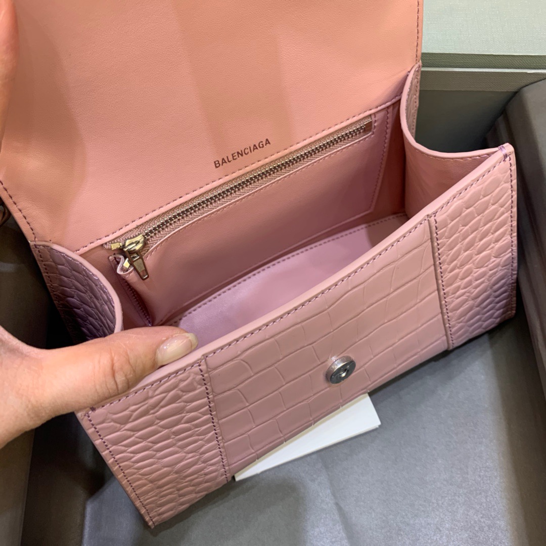 Ba1en*iaga Hourglass Small Handbag In Pink, For Women, Women’s Bags 9in/23cm 5935461LR6Y5906