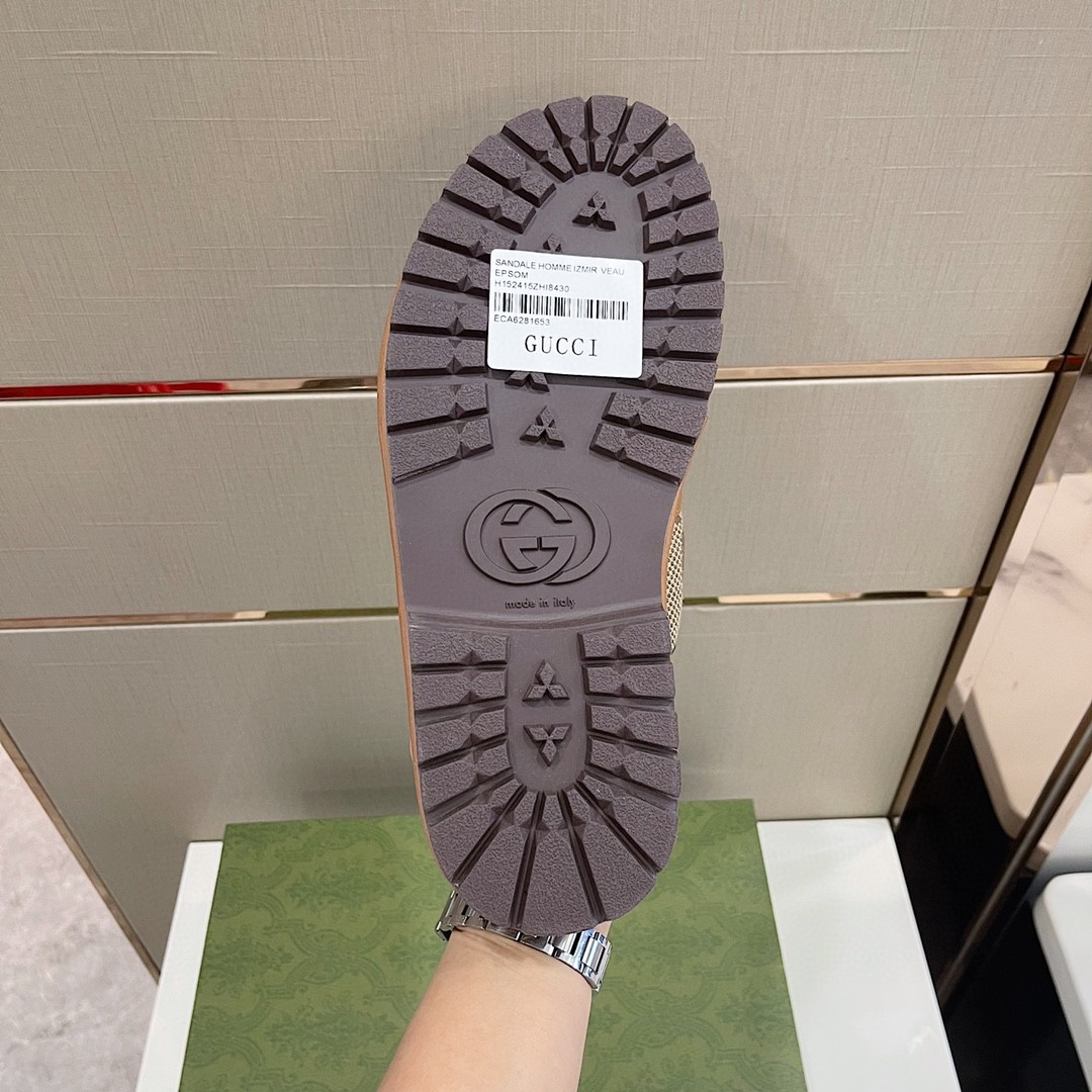 Gvc*1 Men’s Maxi GG Svp*me Slide Sandal Brown And Beige For Men 624879