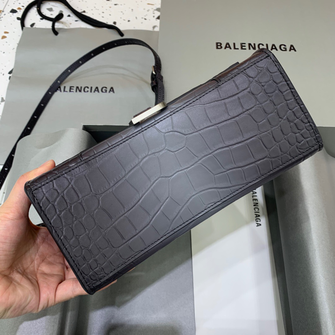 Ba1en*iaga Hourglass Small Handbag In Dark Grey, For Women, Women’s Bags 9in/23cm 5935462107U1309