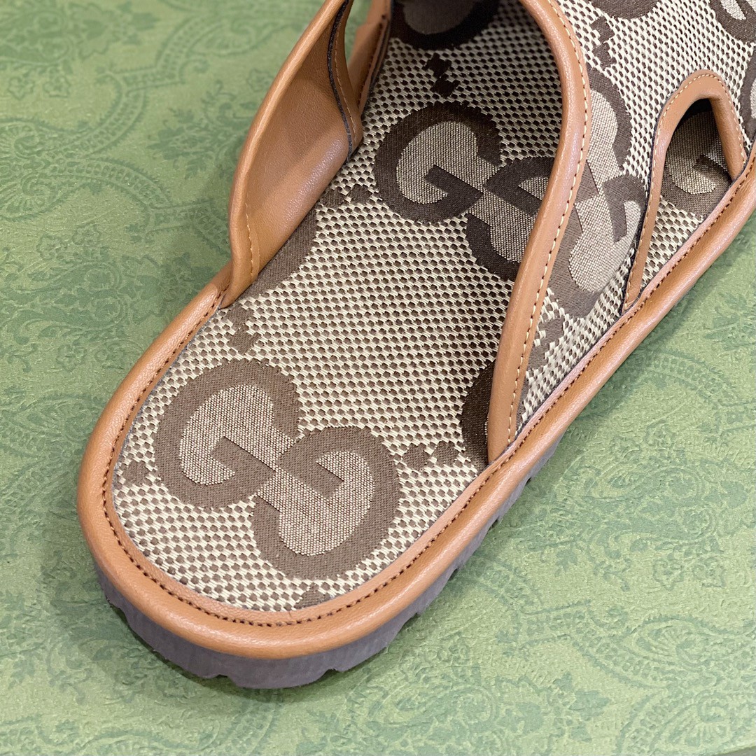 Gvc*1 Men’s Maxi GG Svp*me Slide Sandal Brown And Beige For Men 624879