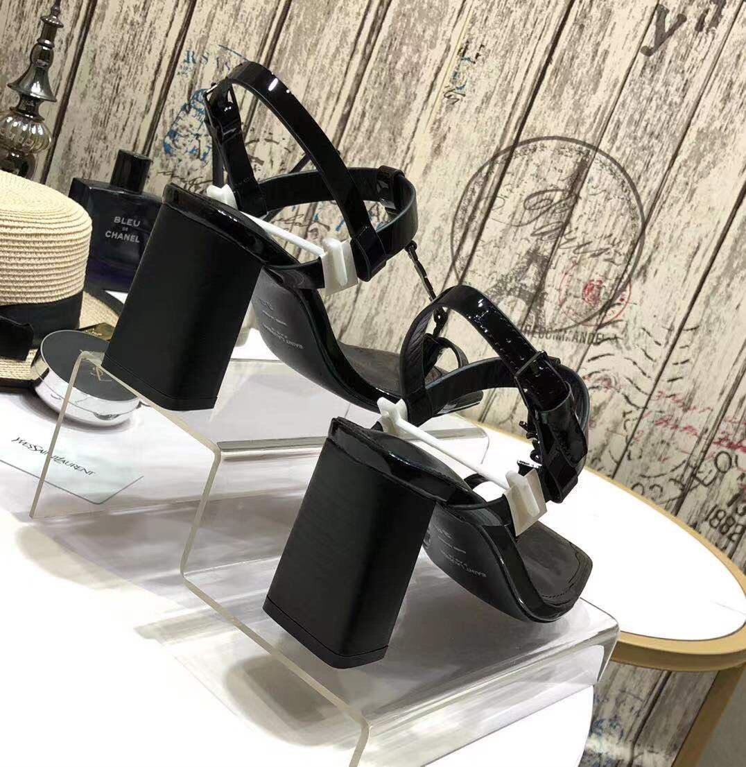 Sa1nt Lau*nt Women’s Cassandra Heeled Sandals Black For Women Y51