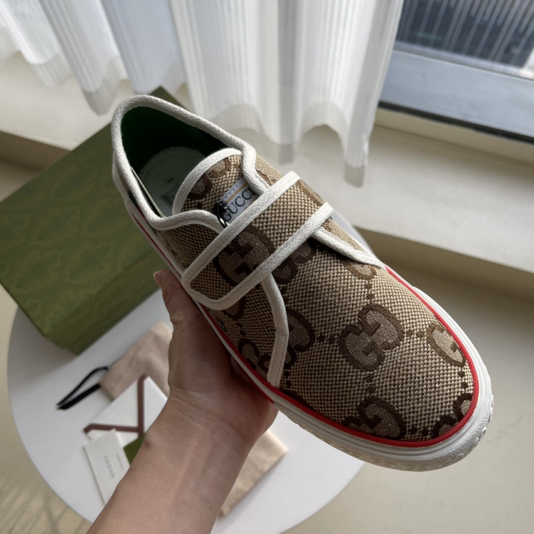 Gvc*1 Women’s Maxi GG Tennis 1977 Sneaker Brown For Women 692918 UKO70 2584