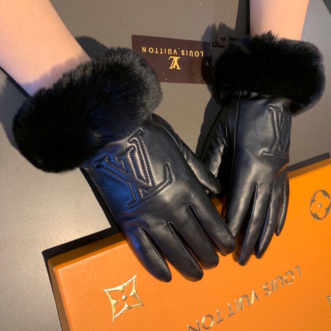 L0vis Vvtt0n Gloves In Black