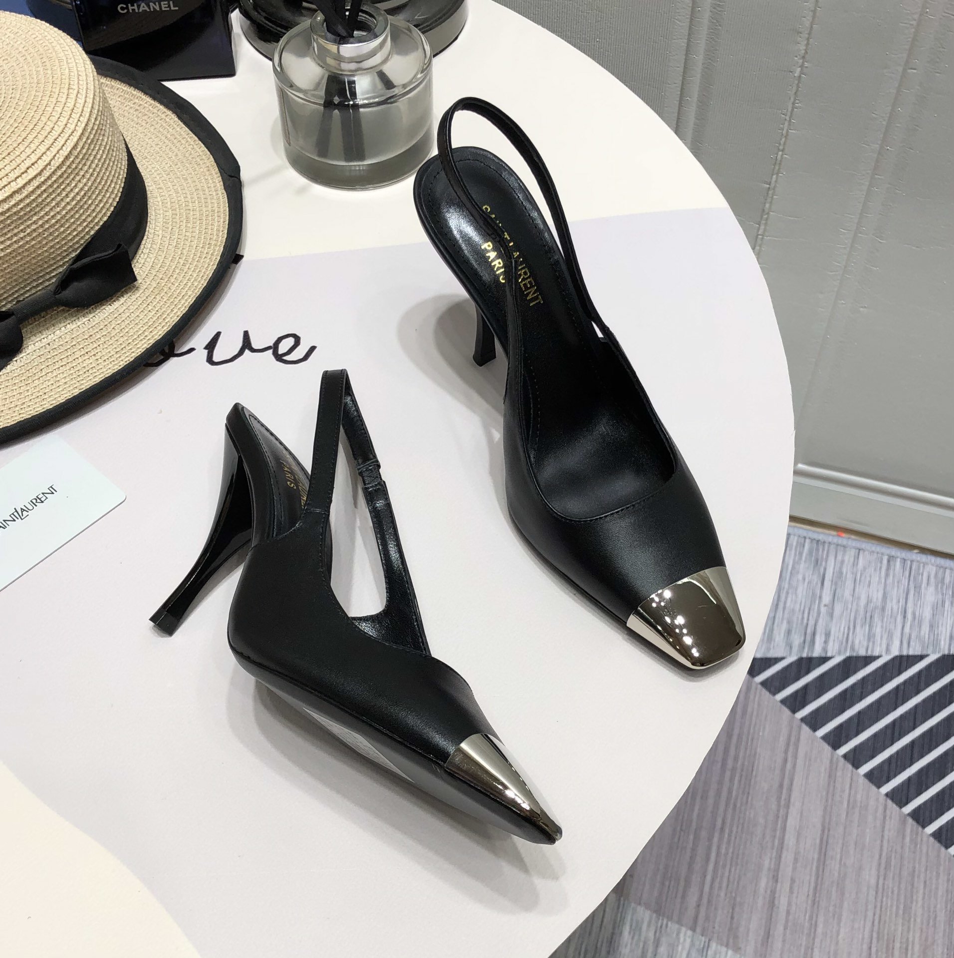 Sa1nt Lau*nt Women’s Blade Slingback Pumps Black For Women Y51