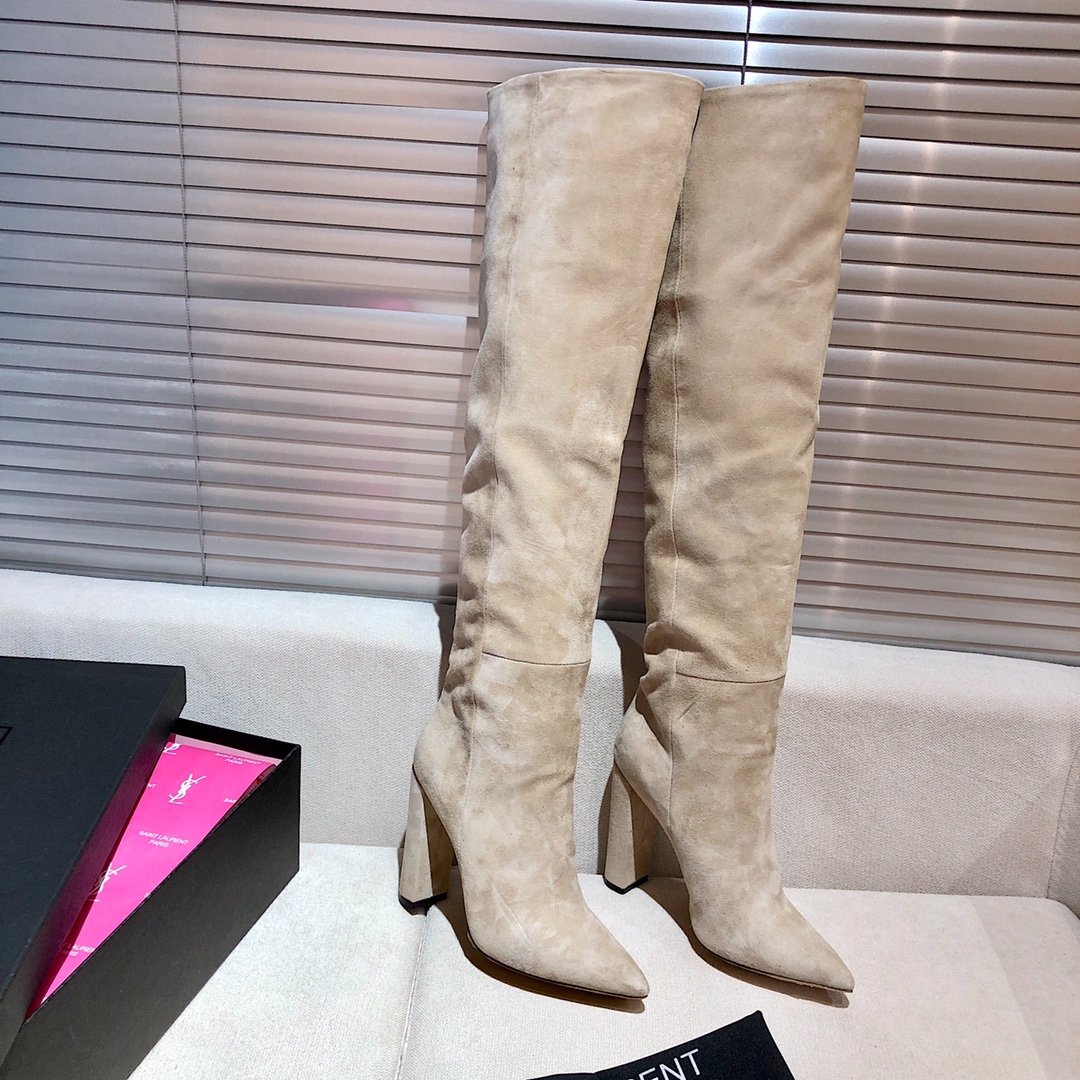 Sa1nt Lau*nt Women’s High Boots Beige For Women Y51