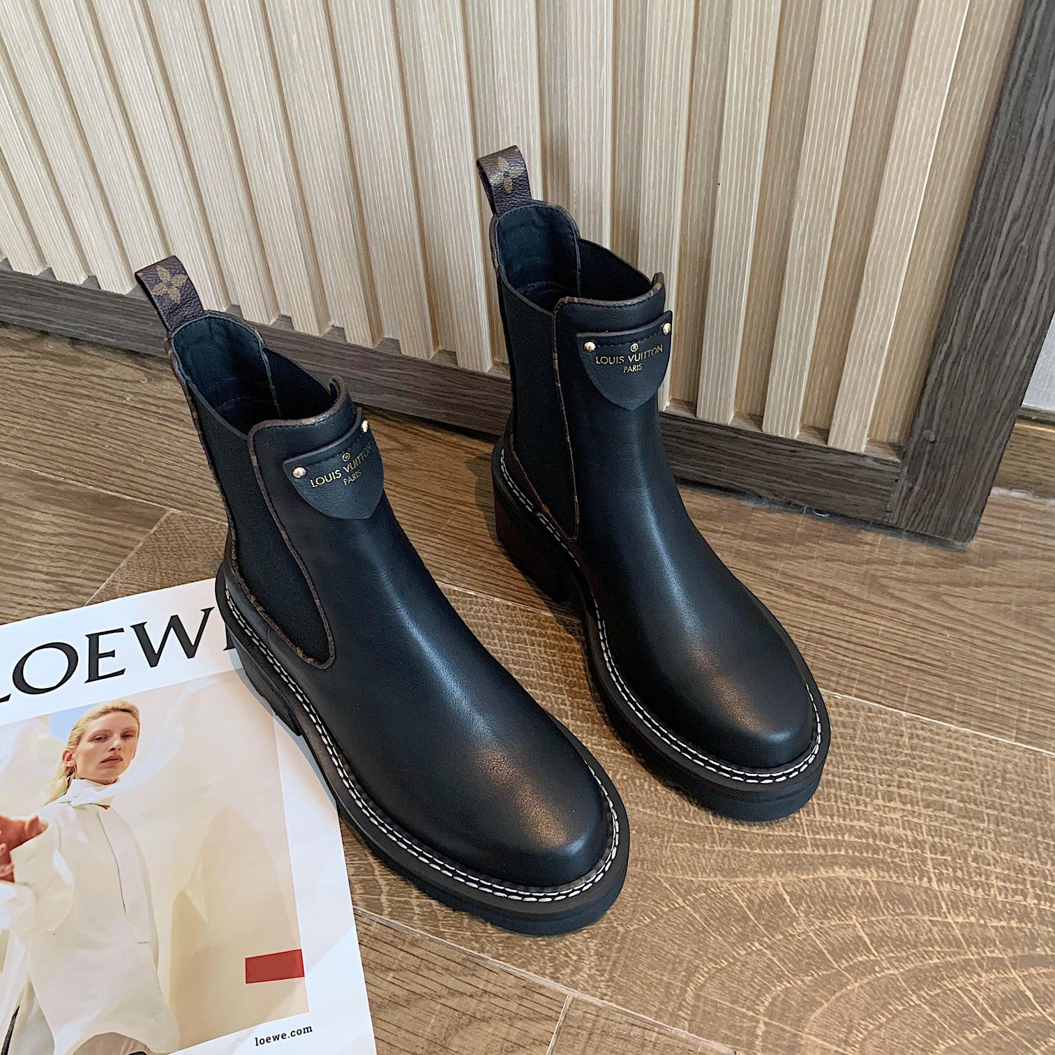 L0vis Vvtt0n Women’s LV Beaubourg Ankle Boots Black For Women LV 1A8947