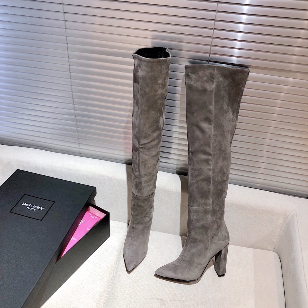 Sa1nt Lau*nt Women’s High Boots Grey For Women Y51