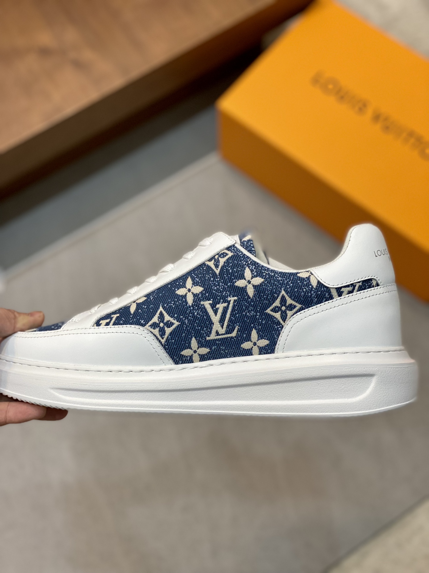 L0vis Vuittion Beverly Hills Sneaker Blue For Men LV