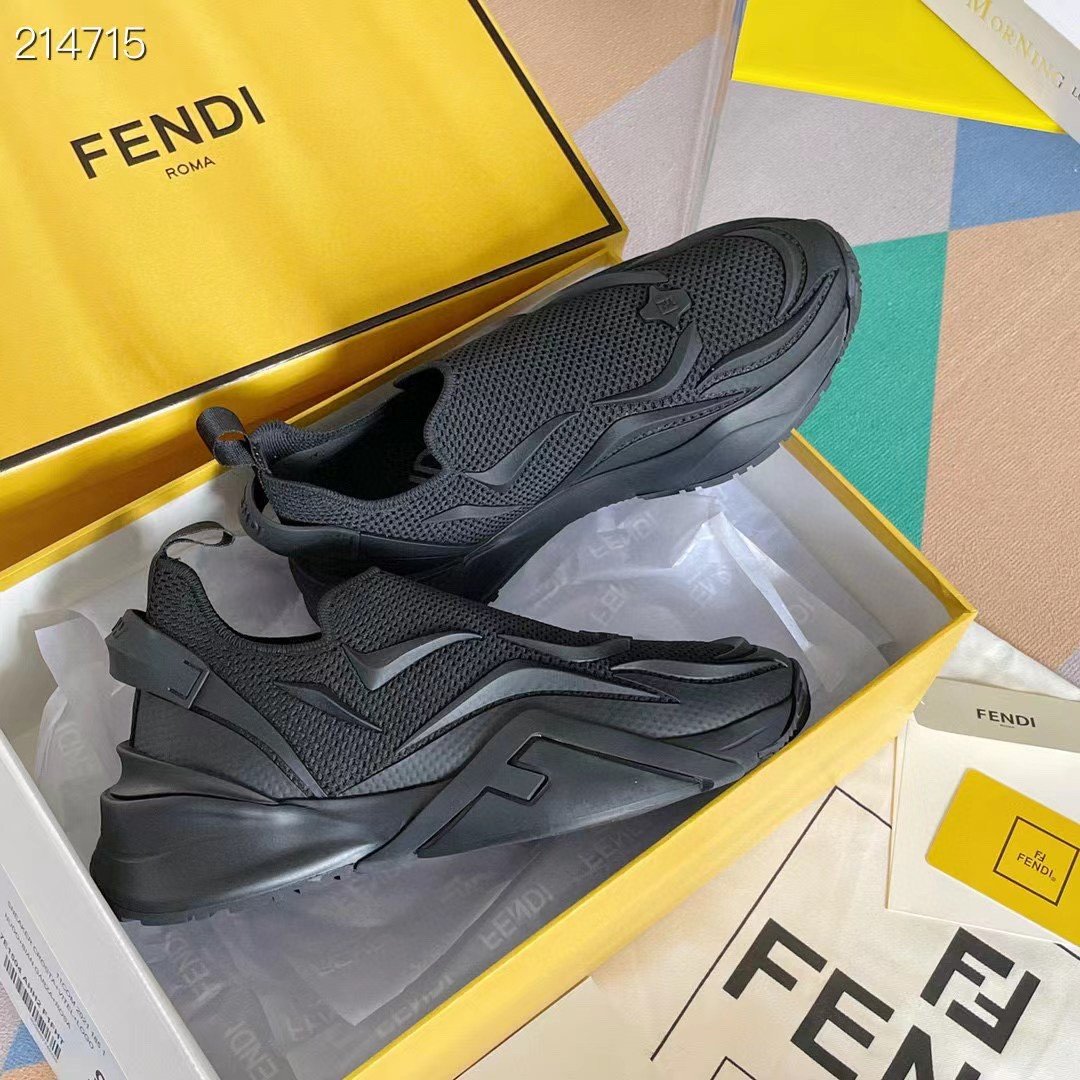 F**di Flow Black Sneakers For Men 7E1504AHI8F0ABB