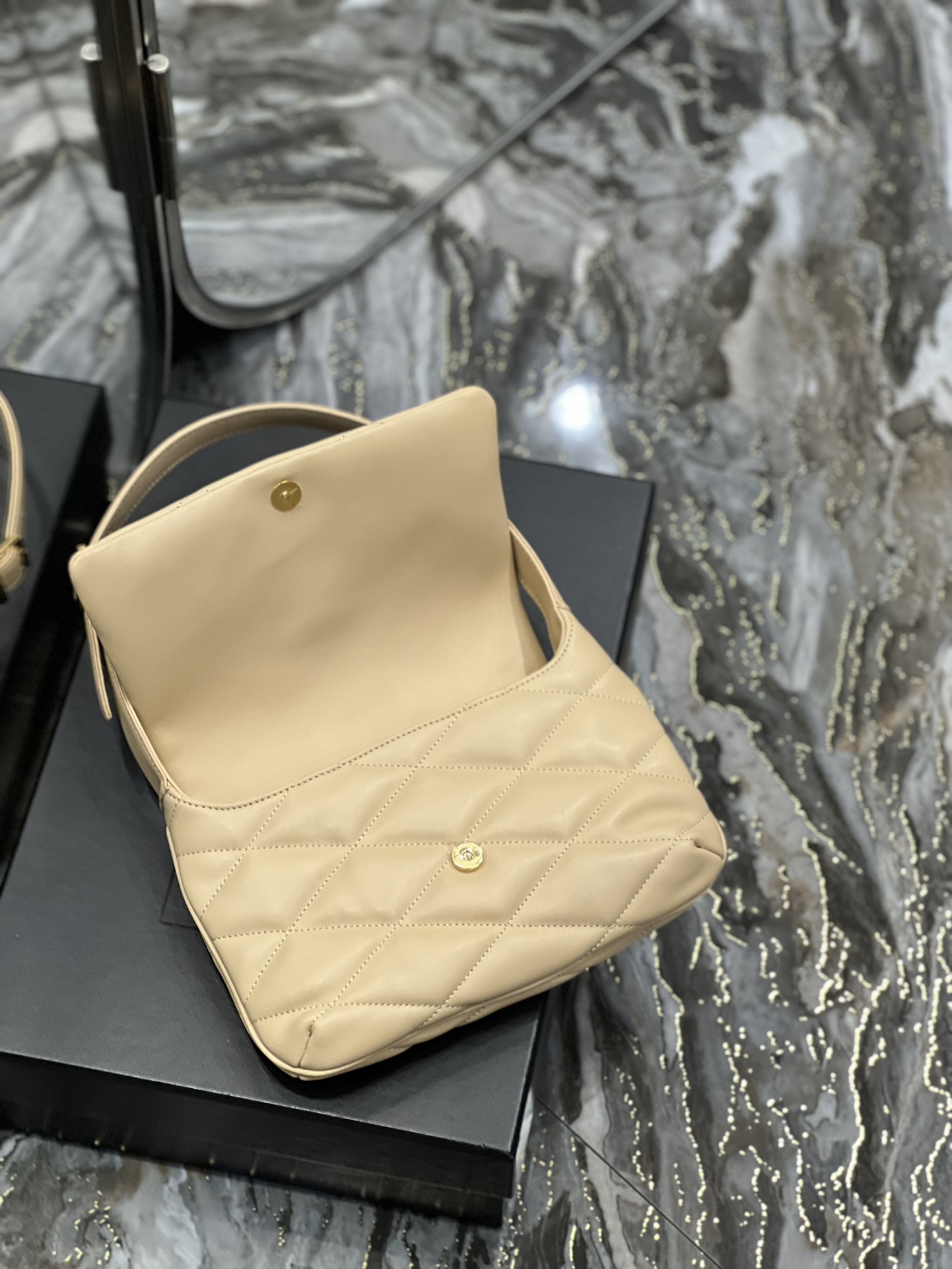 Sa1nt Lau*nt Le 57 Hobo Shoulder Bag Beige For Women, Women’s Bags 9.8in/25cm Y51