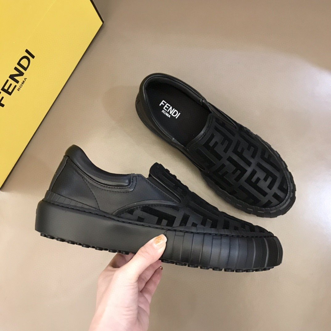 F**di Force Slip On Sneakers Black For Men 7E1454