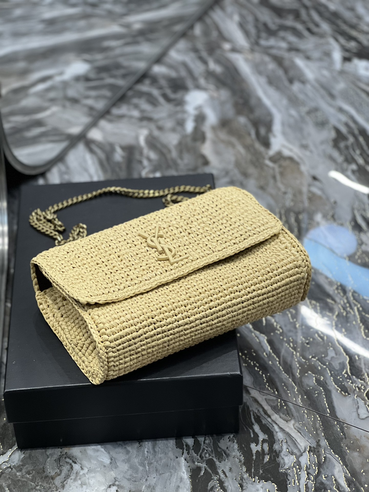 Sa1nt Lau*nt Niki Medium Chain Bag Yellow For Women, Women’s Bags 11in/28cm Y51