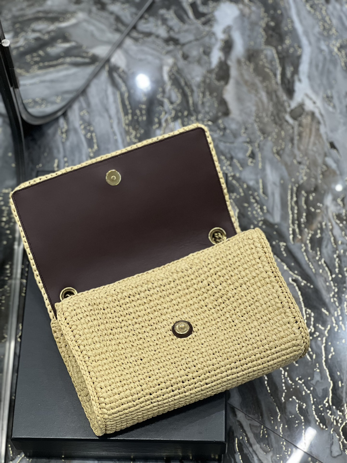 Sa1nt Lau*nt Niki Medium Chain Bag Yellow For Women, Women’s Bags 11in/28cm Y51